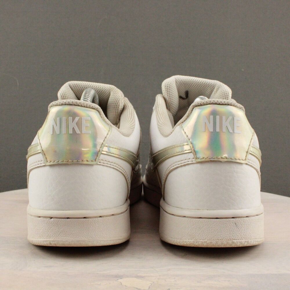 Nike Court Vision Low Sneakers Womens 10 White Leather Casual - Picture 7 of 11